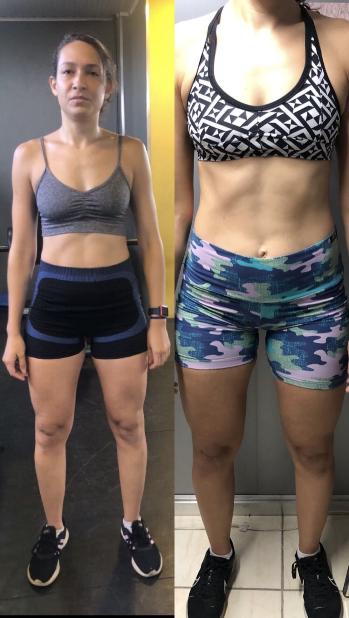 Resultado aluna — antes e depois