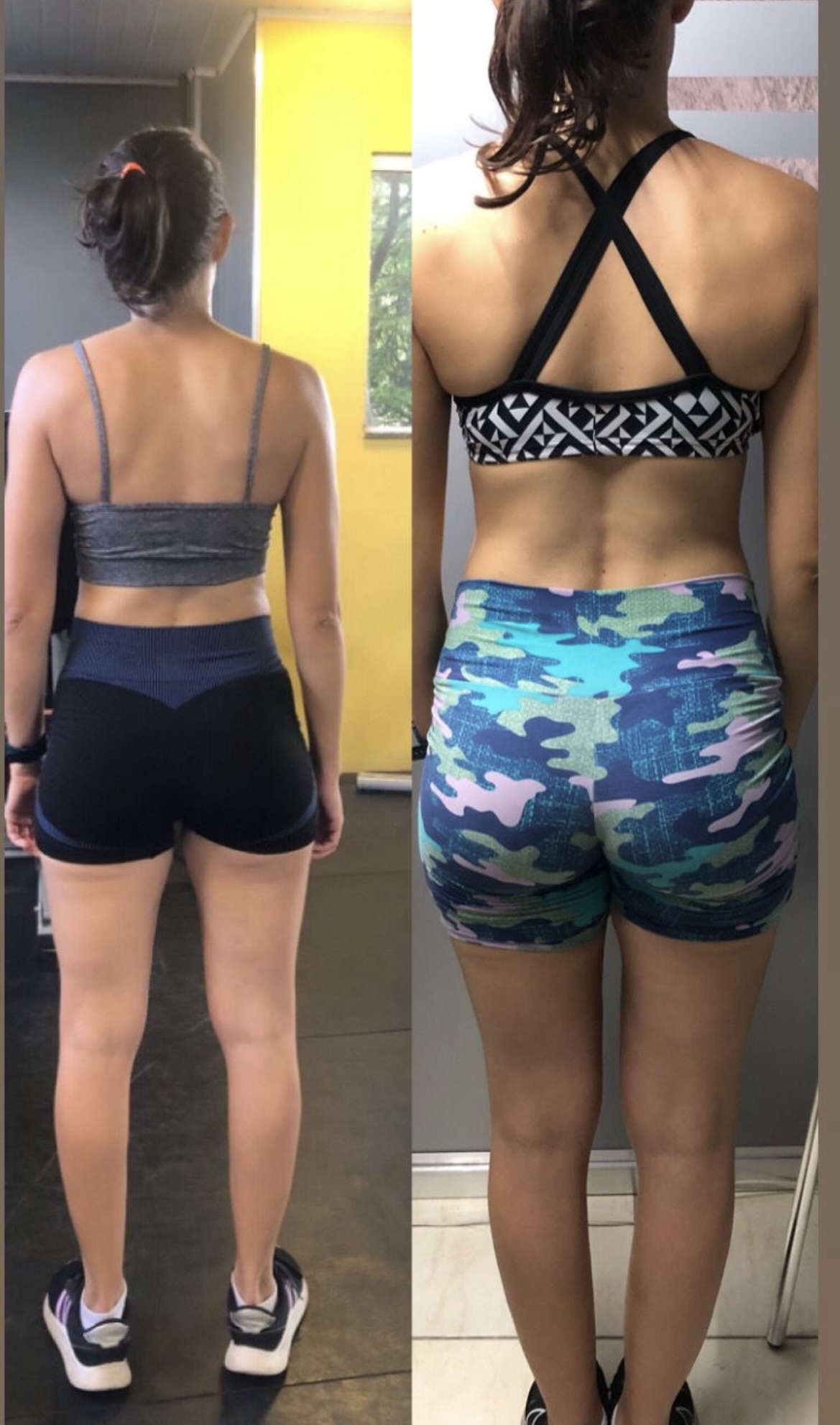 Resultado aluna — antes e depois