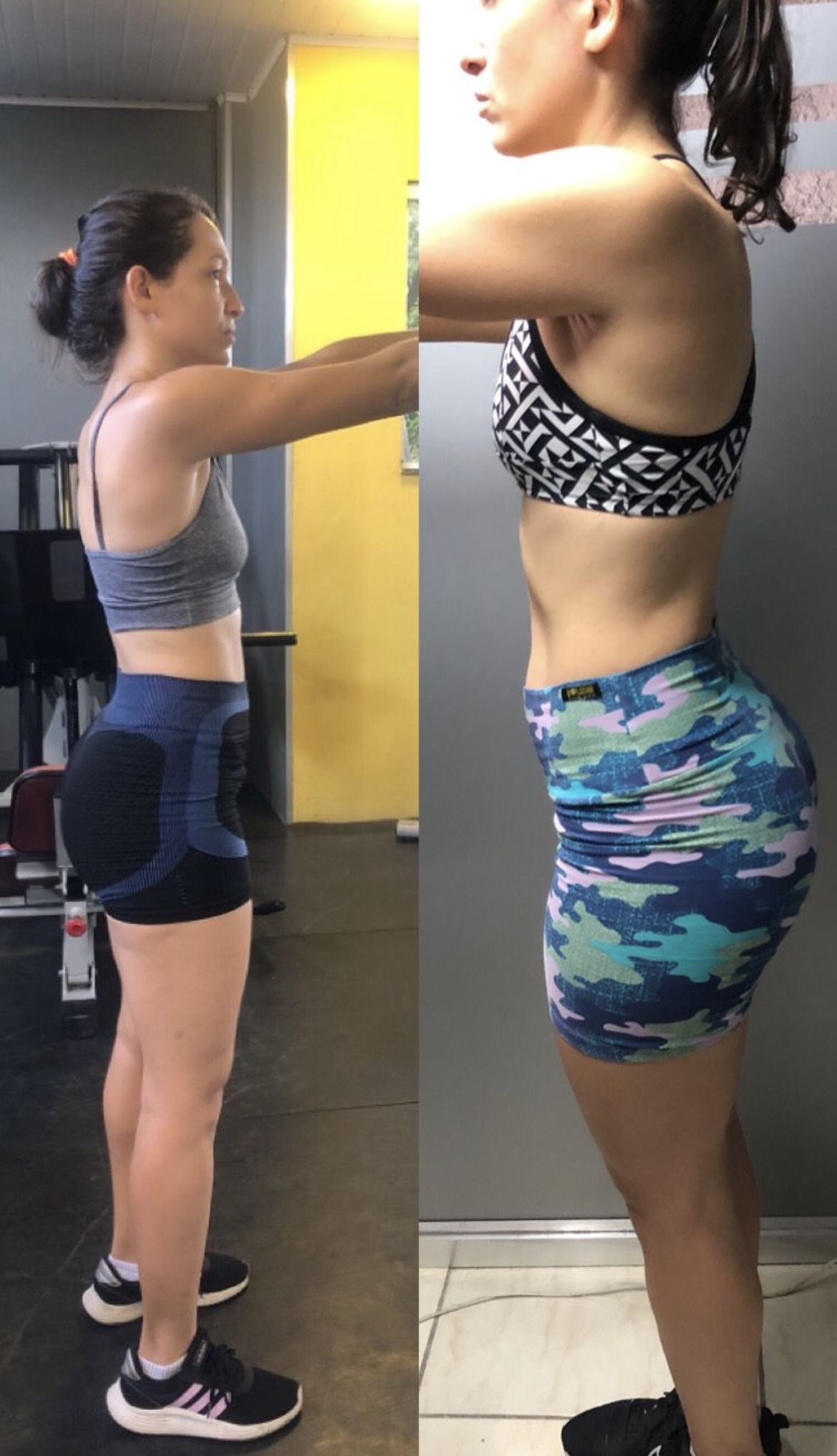 Resultado aluna — antes e depois