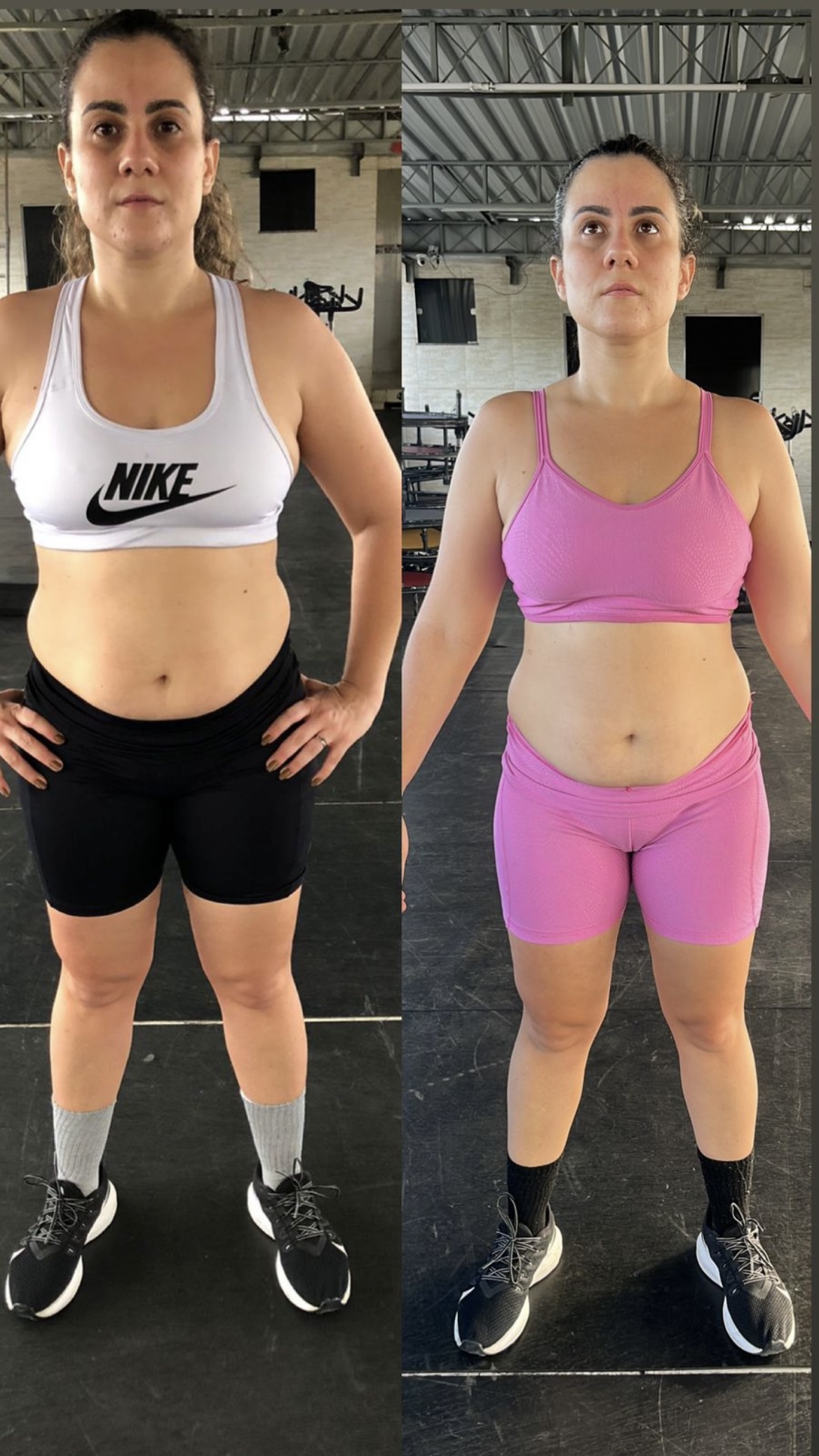 Resultado aluna — antes e depois